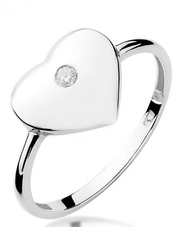 Bonore - White Gold 585 - Diamond 0,03 ct ring 106813