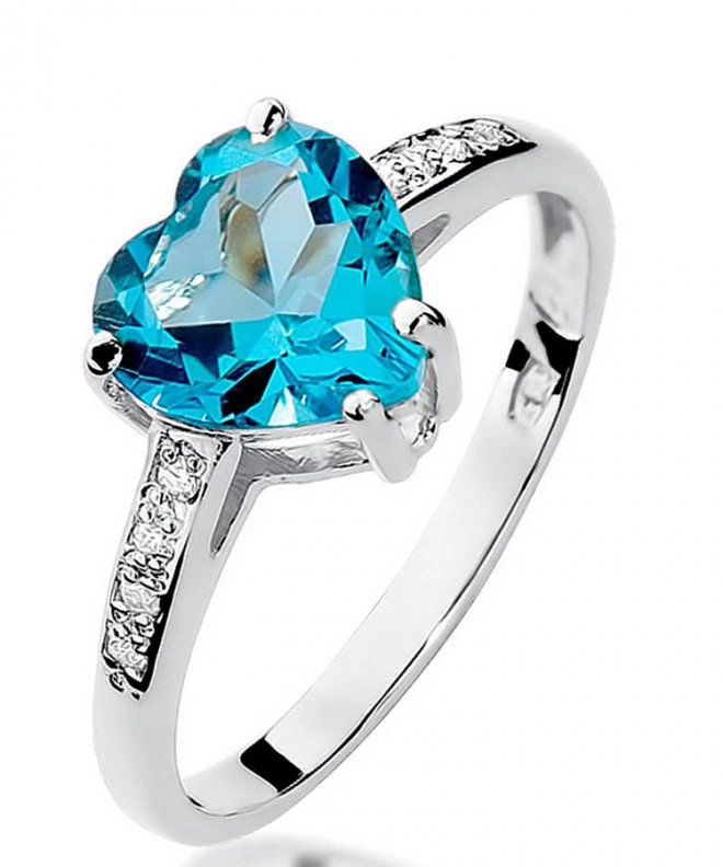 Bonore - White Gold 585 - Topaz 1,2 ct ring 126585