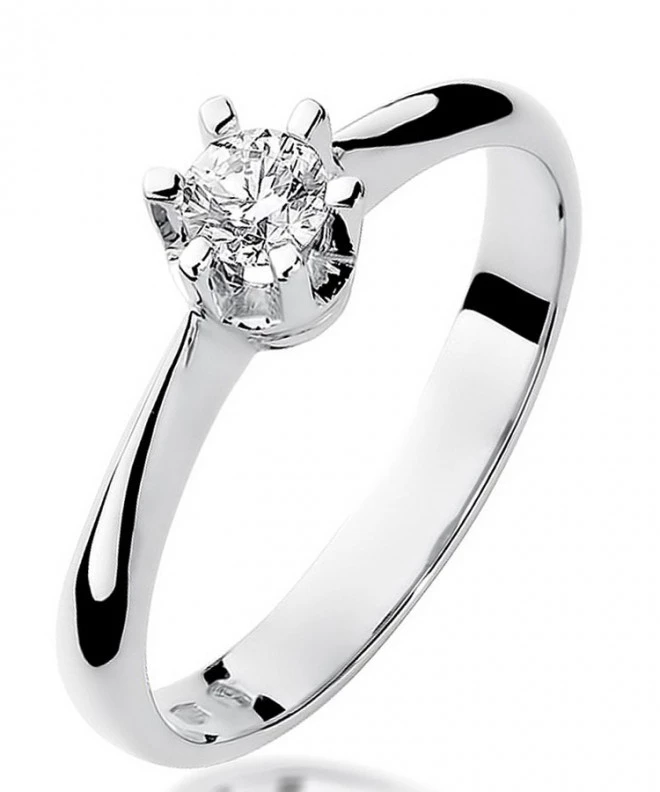 Bonore - White Gold 585 - Diamond 0,23 ct ring 113059