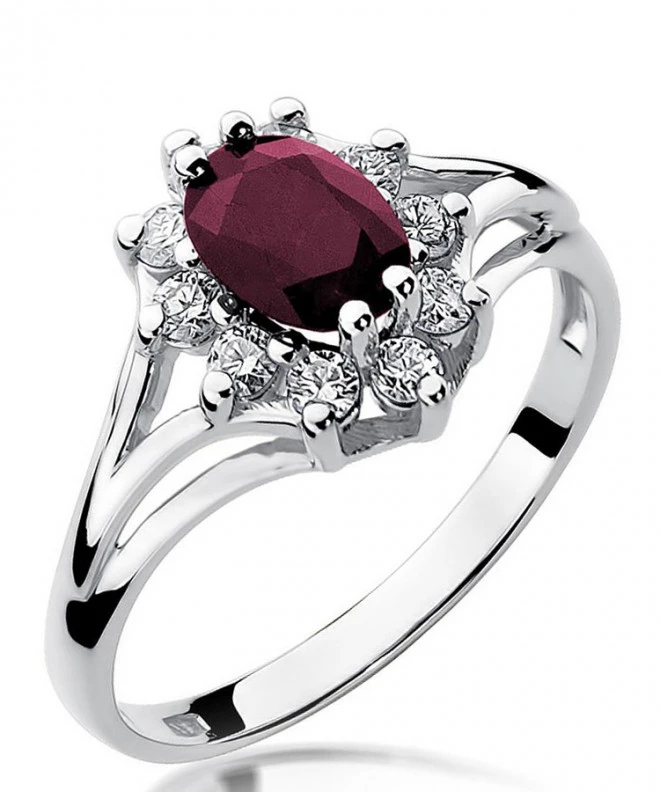 Bonore - White Gold 585 - Ruby 1 ct ring 121343
