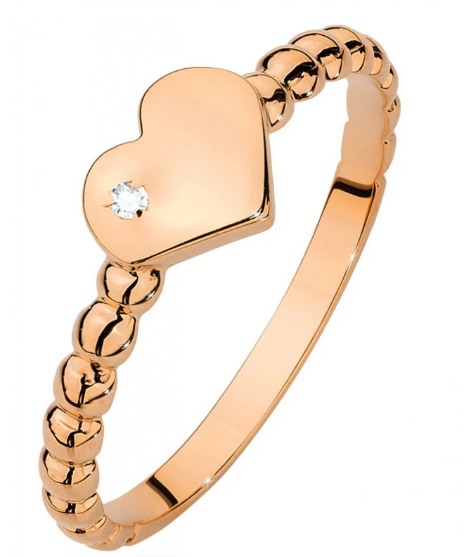 Bonore - Rose Gold 585 - Diamond 0,01 ct ring 102714