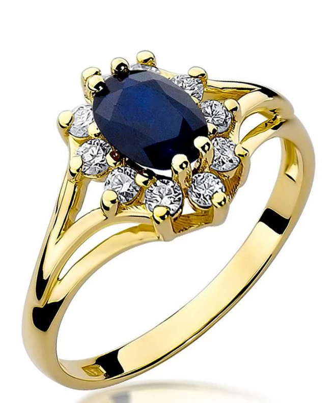 Bonore - Gold 585 - Sapphire 0,9 ct ring 96476