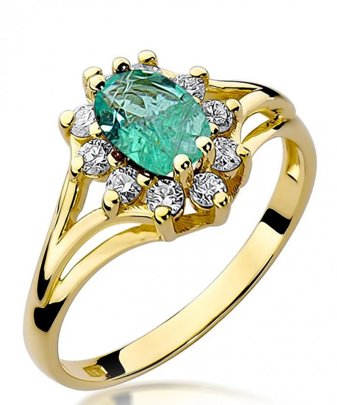 Bonore - Gold 585 - Emerald 0,8 ct ring 98515