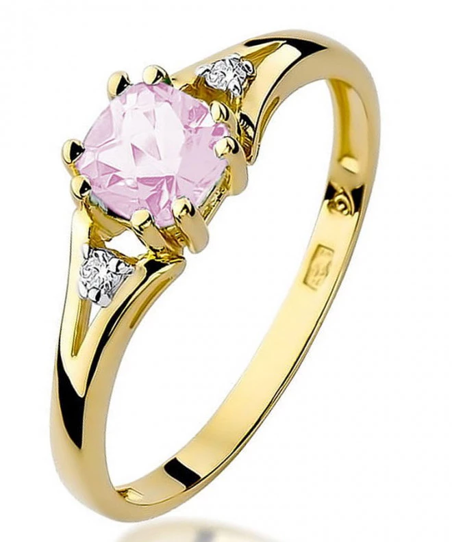 Bonore - Gold 585 - Pink Topaz 0,7 ct ring 100672
