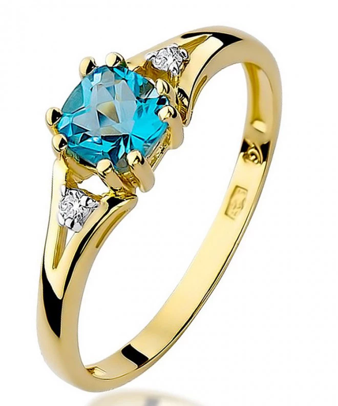Bonore - Gold 585 - Topaz 0,7 ct ring 100673