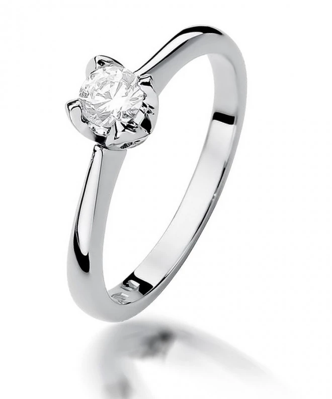 Bonore - White Gold 585 - Diamond 0,3 ct ring 114104