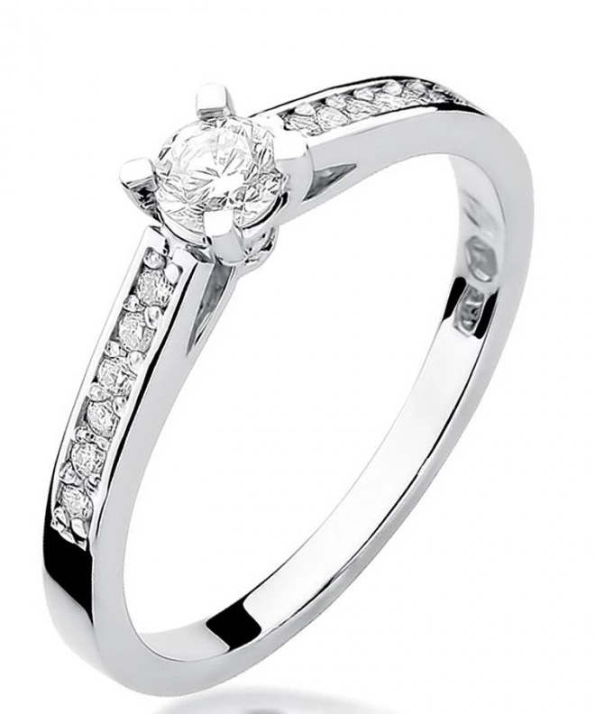 Bonore - White Gold 585 - Diamond 0,3 ct ring 115131