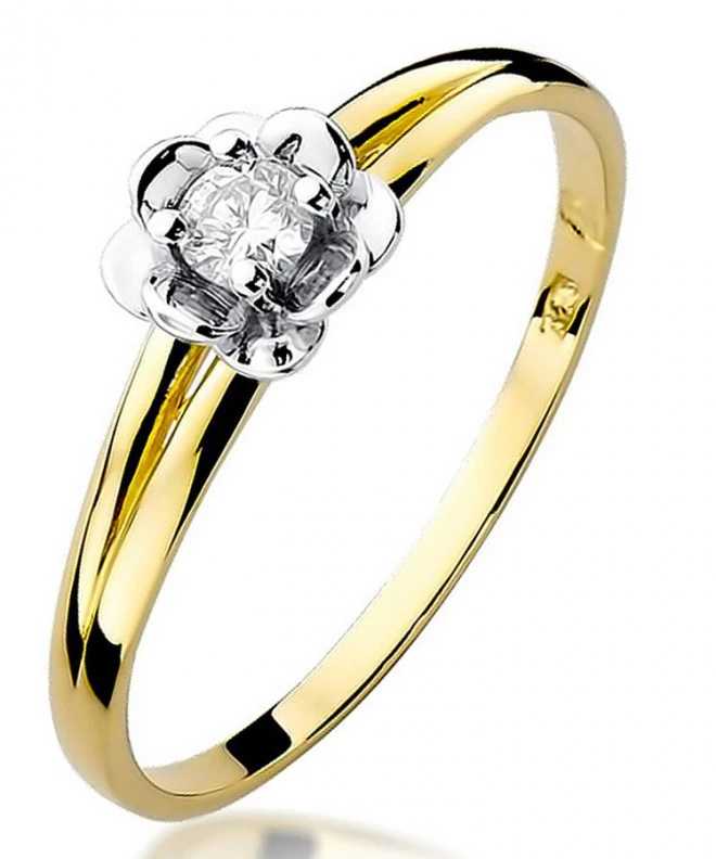 Bonore - Gold 585 - Diamond 0,1 ct ring 82078