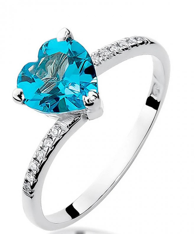 Bonore - White Gold 585 - Topaz 1,2 ct ring 127584