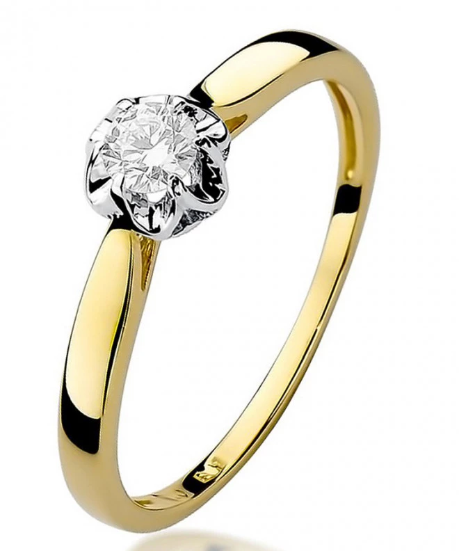 Bonore - Gold 585 - Diamond 0,1 ct ring 85149