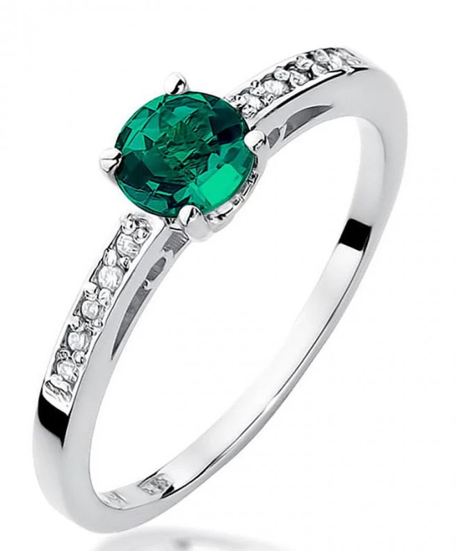 Bonore - White Gold 585 - Emerald 0,5 ct ring 124441