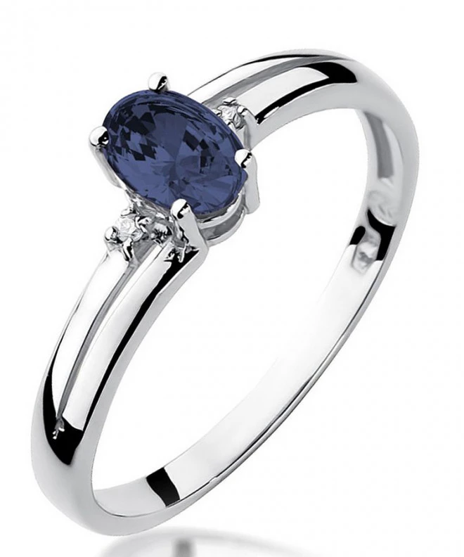 Bonore - White Gold 585 - Sapphire 0,7 ct ring 123393