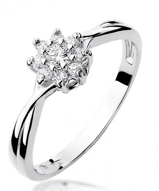 Bonore - White Gold 585 - Diamond 0,1 ct ring 113061