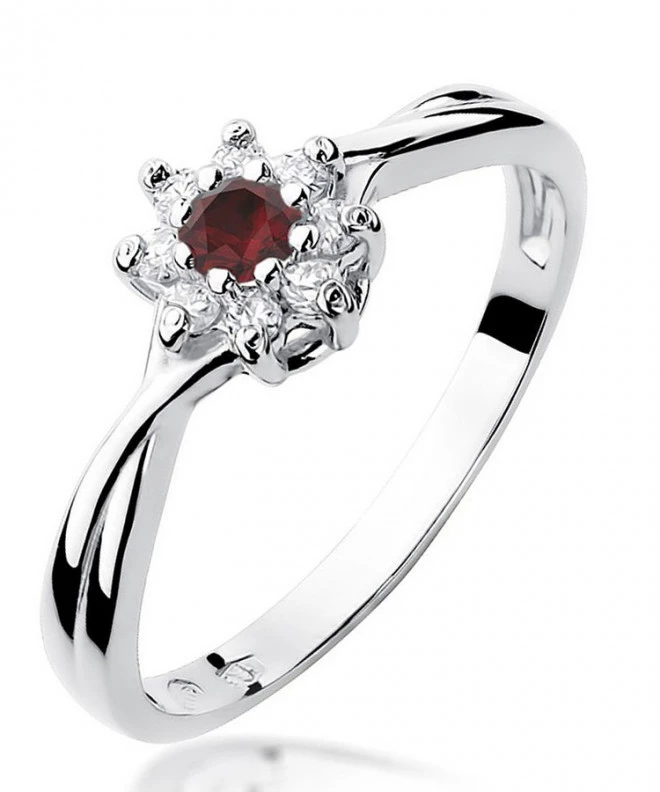 Bonore - White Gold 585 - Ruby 0,15 ct ring 121348