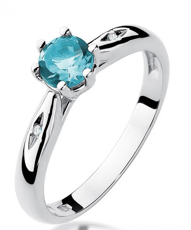 Bonore - White Gold 585 - Topaz 0,5 ct ring 127590