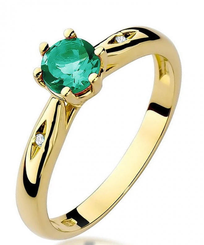 Bonore - Gold 585 - Emerald 0,5 ct ring 98520