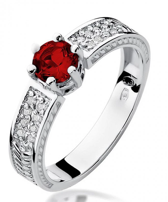 Bonore - White Gold 585 - Ruby 0,5 ct ring 121350