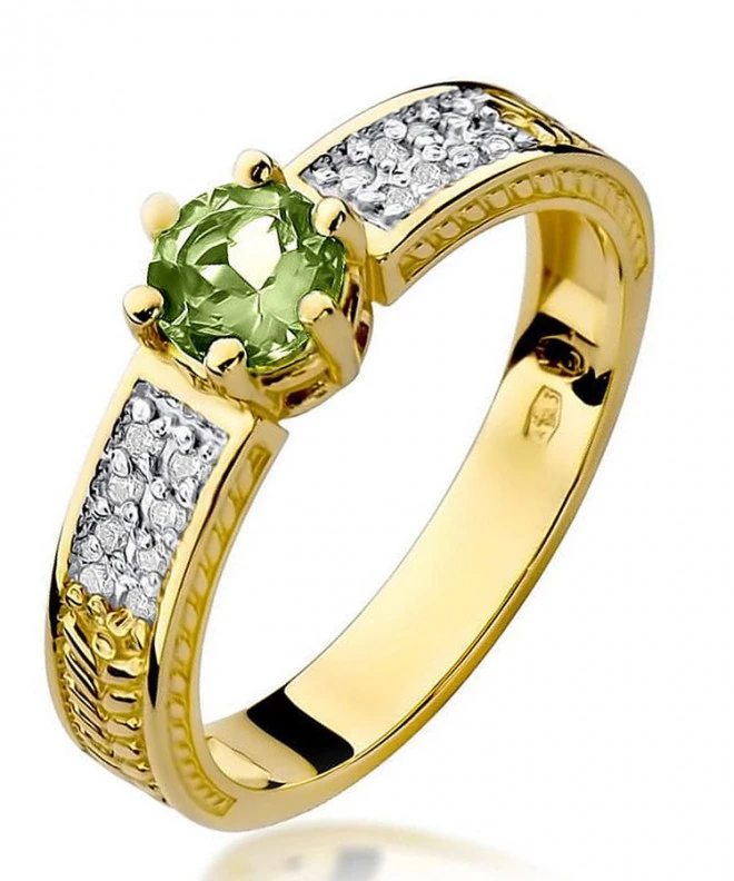 Bonore - Gold 585 - Olivine 0,5 ct ring 94406