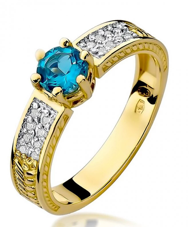 Bonore - Gold 585 - Topaz 0,5 ct ring 101672