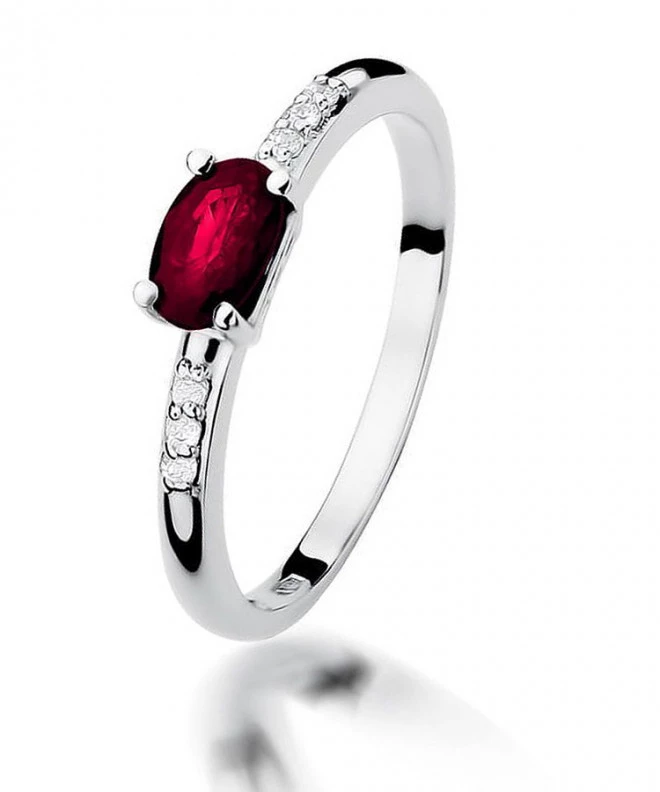 Bonore - White Gold 585 - Ruby 0,6 ct ring 121353