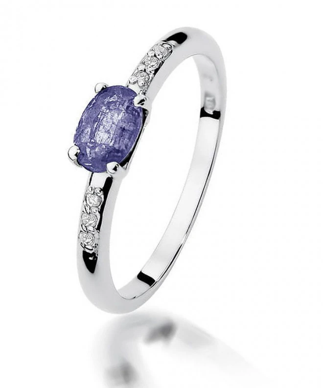 Bonore - White Gold 585 - Tanzanite 0,4 ct ring 125476