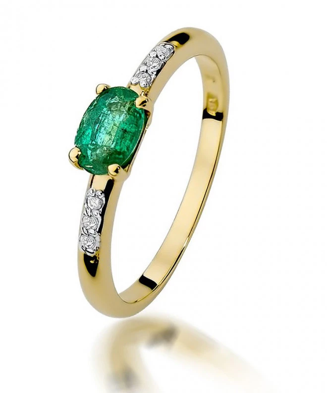 Bonore - Gold 585 - Emerald 0,4 ct ring 98522