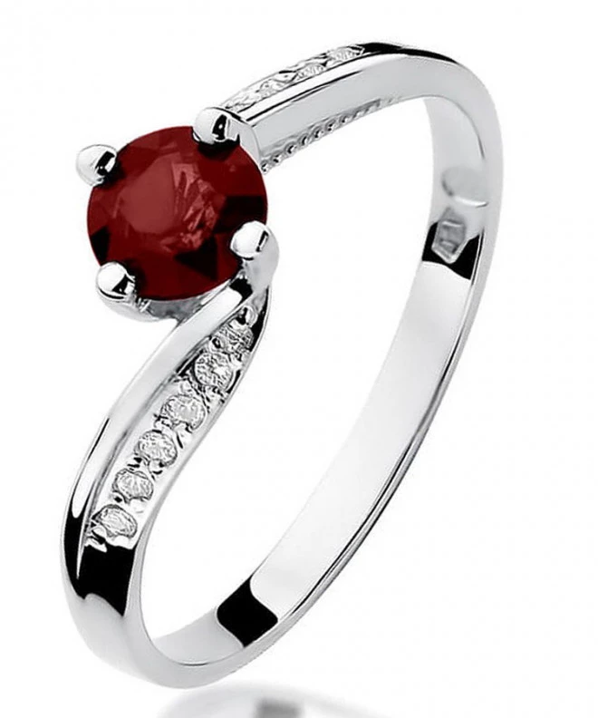 Bonore - White Gold 585 - Ruby 0,6 ct ring 121355