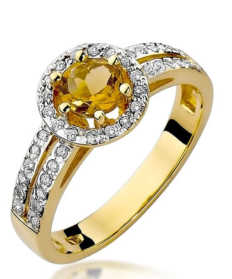 Bonore - Gold 585 - Citrine 0,5 ct ring 93373