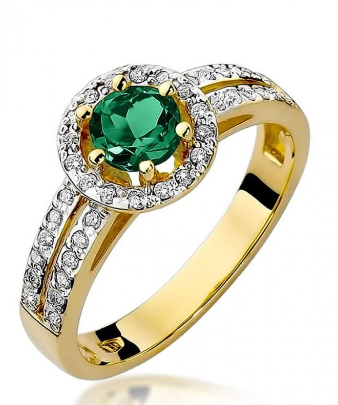 Bonore - Gold 585 - Emerald 0,5 ct ring 98524