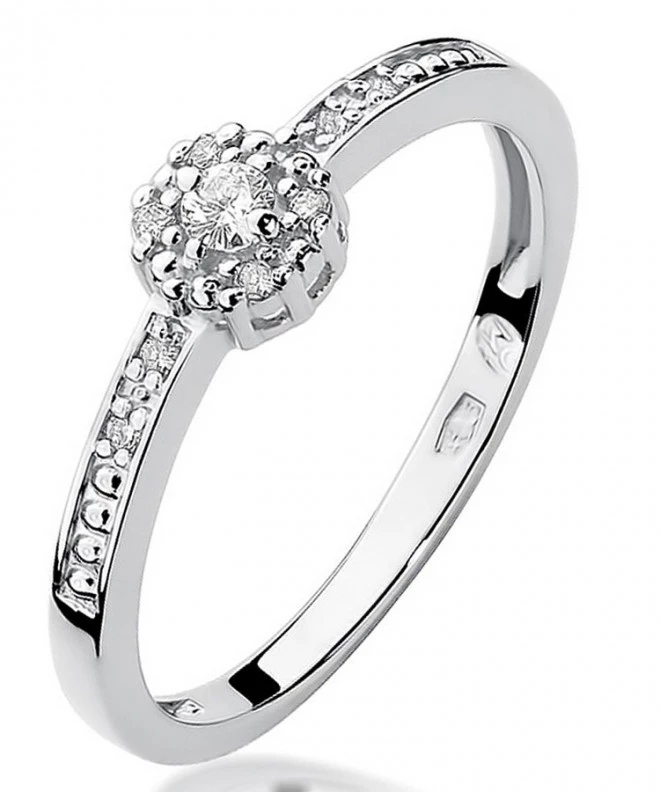 Bonore - White Gold 585 - Diamond 0,02 ct ring 107863