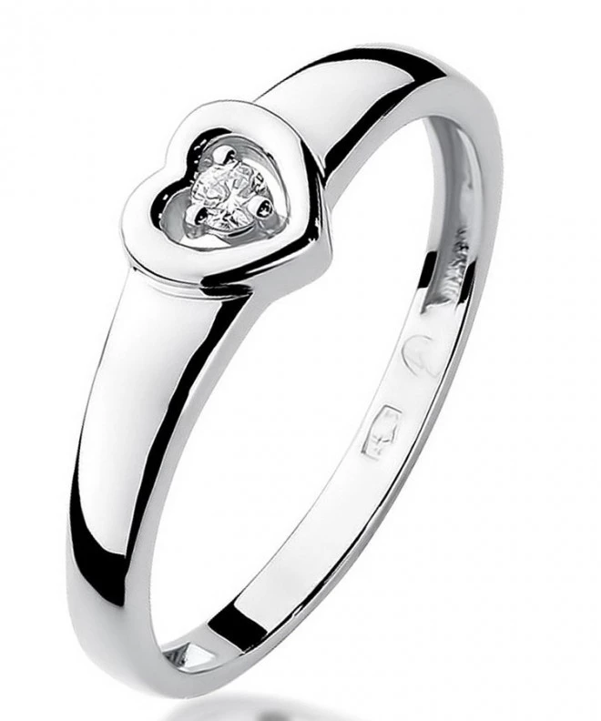 Bonore - White Gold 585 - Diamond 0,04 ct ring 106812