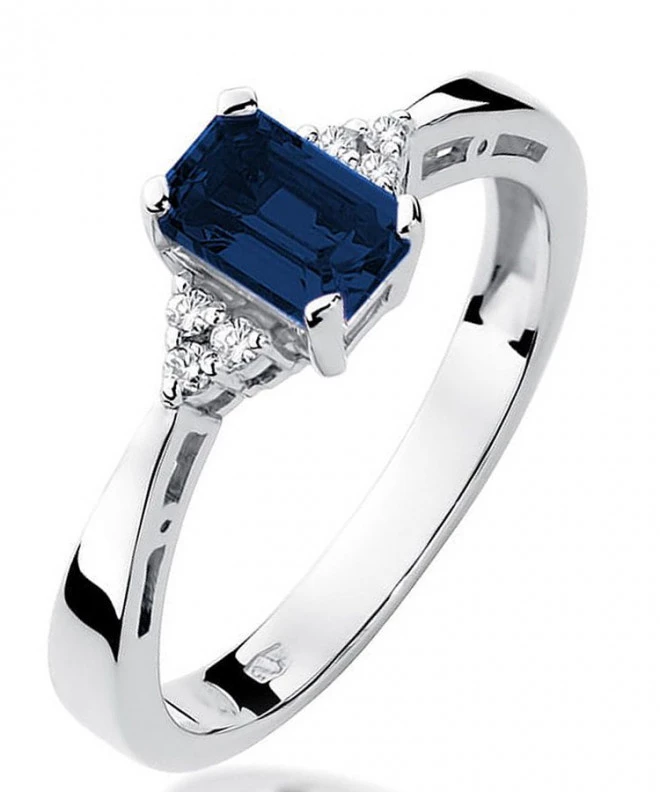 Bonore - White Gold 585 - Sapphire 0,6 ct ring 122392