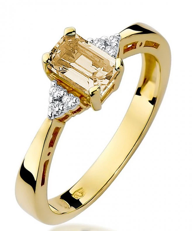 Bonore - Gold 585 - Citrine 0,6 ct ring 92373