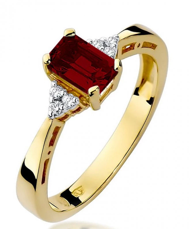 Bonore - Gold 585 - Garnet 0,7 ct ring 93399