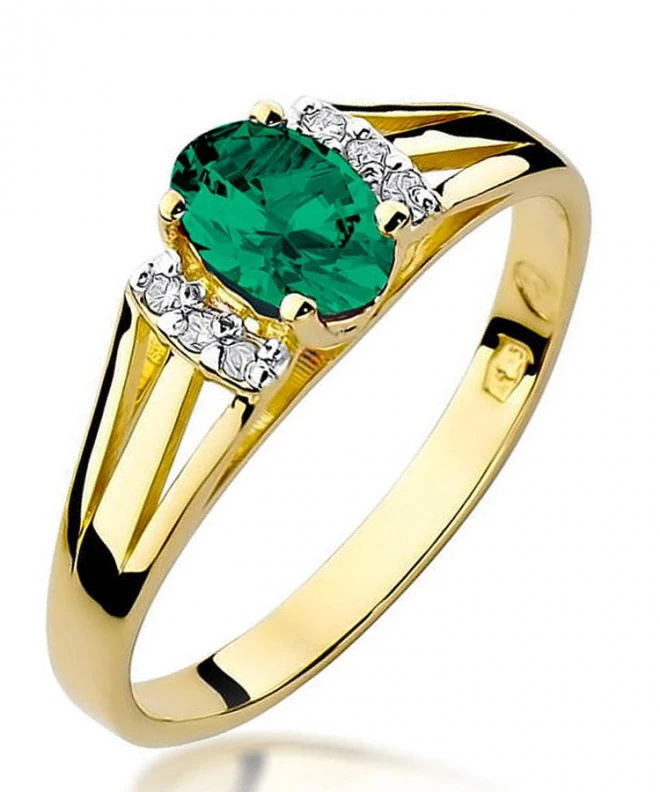 Bonore - Gold 585 - Emerald 0,4 ct ring 98511