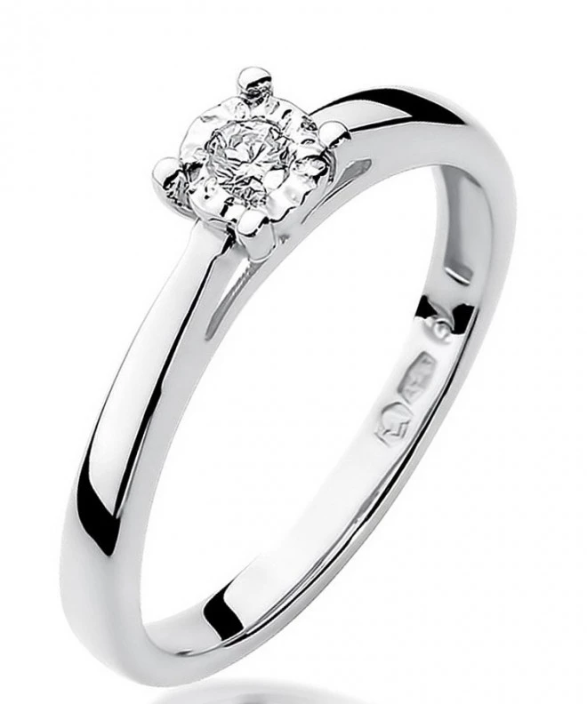 Bonore - White Gold 585 - Diamond 0,08 ct ring 107846