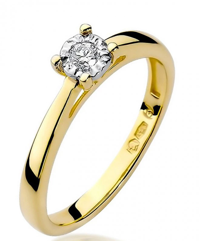 Bonore - Gold 585 - Diamond 0,08 ct ring 82067