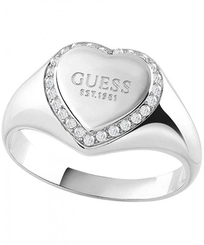 Guess Fine Heart Women's Ring JUBR01430JWRH54