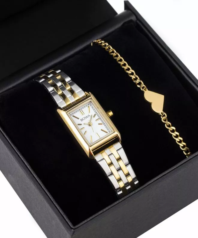 BOWA Paris White Silver-Gold Steel 20 Gift Set ladies watch PS194-54-148S-419-02