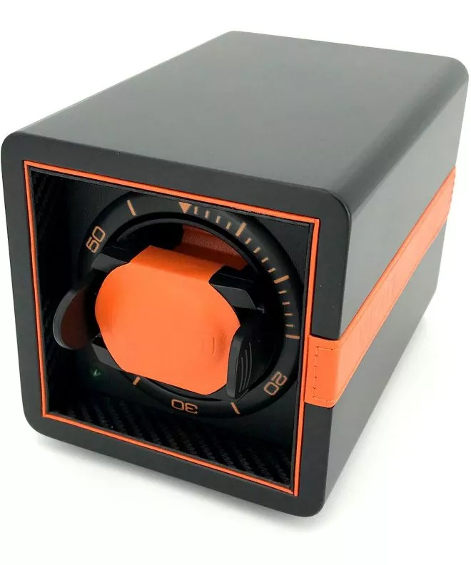 Leanschi Black Matt & Orange watch winder WS01-BLA2