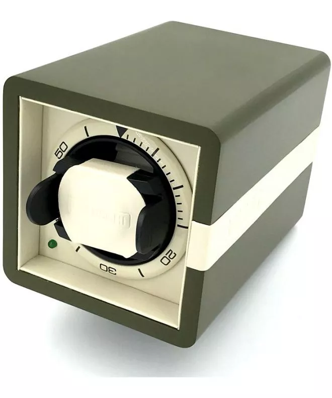 Leanschi Khaki-Green Matt & Cream watch winder WS01-GREE
