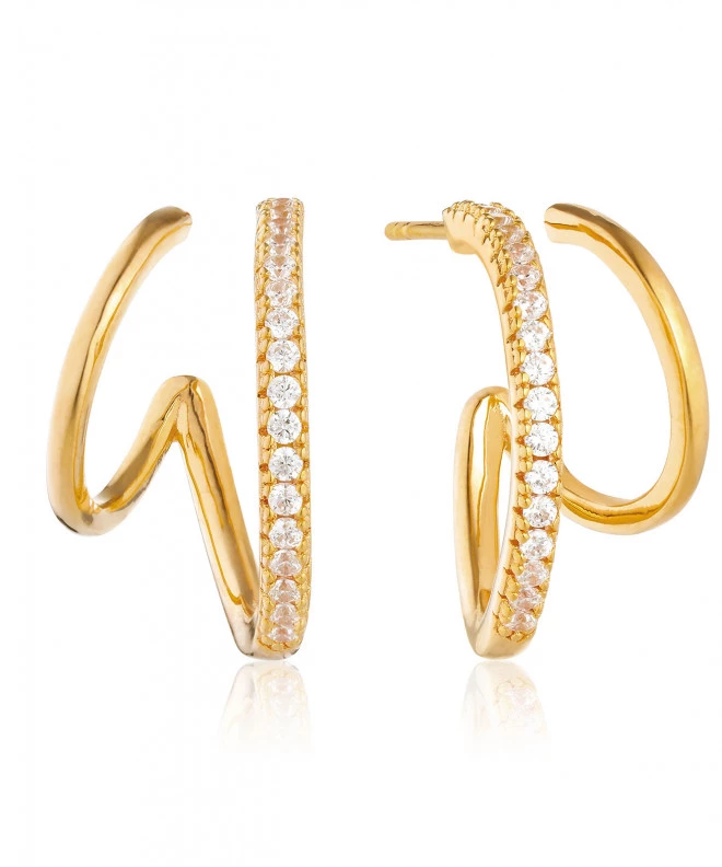 SIF JAKOBS Ellera Due Grande earrings SJ-E22213-CZ-YG