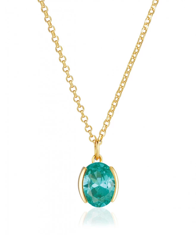 SIF JAKOBS Ellisse Carezza necklace SJ-N2353-TQCZ-YG