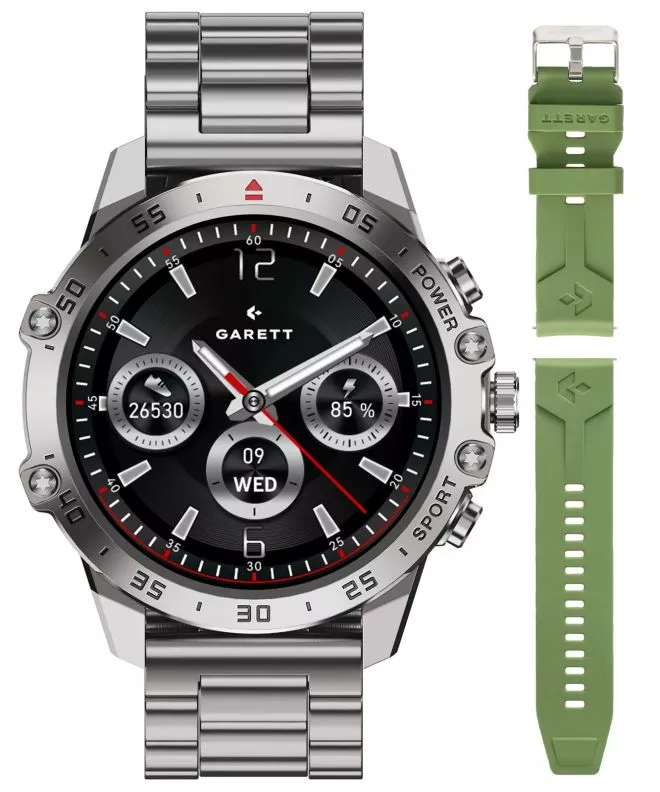 Garett V14 Silver SET gents smartwatch 5904238486849