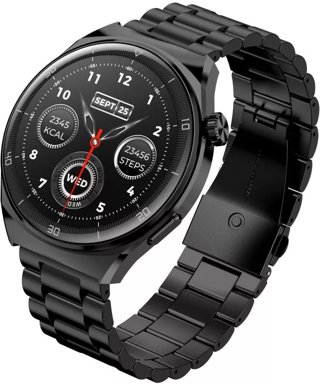 Garett V12 Black Steel Men's Smartwatch 5904238485620