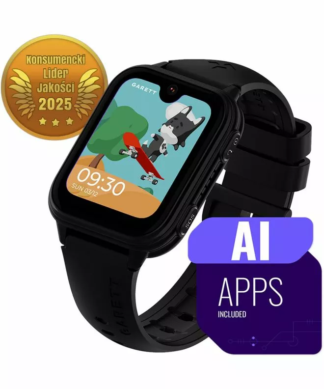 Garett Kids Vibe AI 4G Black kids smartwatch 5904238487402