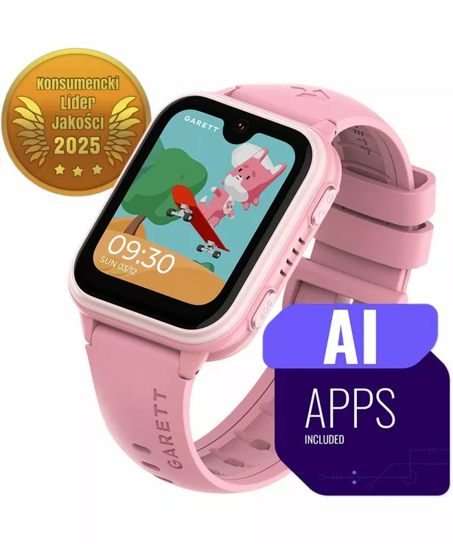 Garett Kids Vibe AI 4G Pink kids smartwatch 5904238487419