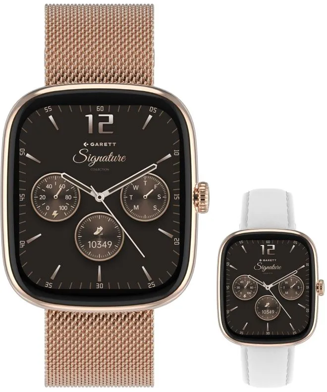 Garett Signature Flow Rose Gold Mesh SET ladies smartwatch 5904238485040