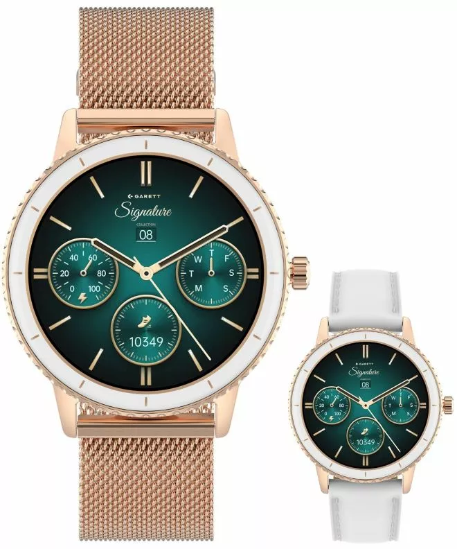 Garett Signature Grace Rose Gold Mesh SET ladies smartwatch 5904238485064
