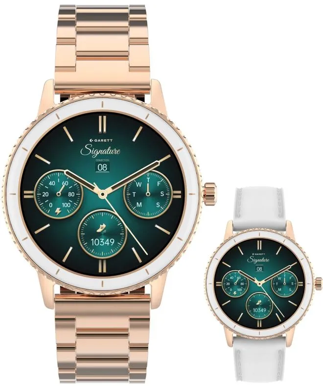 Garett Signature Grace Rose Gold Solid SET ladies smartwatch 5904238485071